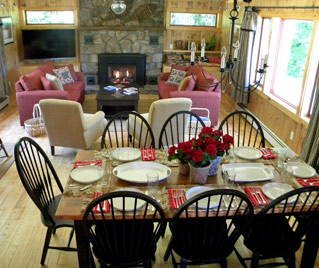 Gore Mountain Lodging Eat In Kitchen and Dining Room